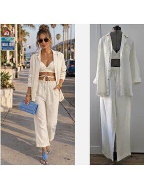 THE BRIGHT SIDE Rocky Barnes 3-pc Starlight Beachwood goop jacket + pants $495 s